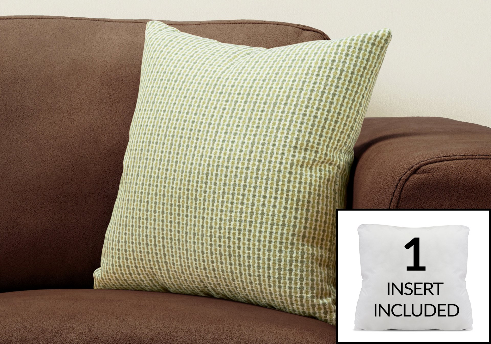 Pillows, Square, Insert Included, Decorative Throw, Hypoallergenic Polyester, Stylish Appearance - Green - Image 4