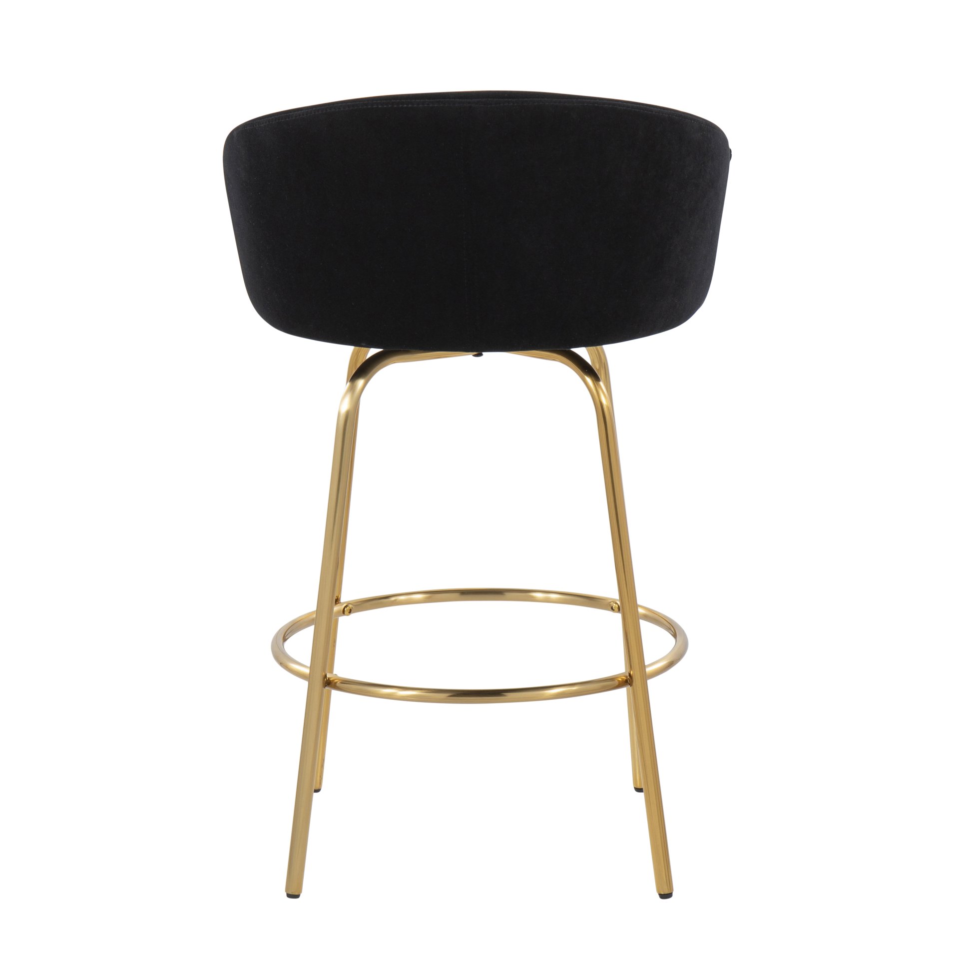 Claire - Contemporary / Glam Counter Stool (Set of 2) - Gold / Black - Image 5