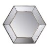 Hexagon Wall Mirror With Traditional, Home Decor Accent Mirror For Living Room, Entryway, Bedroom - Silver - Image 4