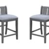 Graham - 3 Piece Small Space Counter Height Dining Table With Shelves And 2 Chairs (Set of 3) - Gray - Image 3
