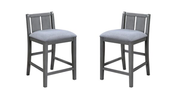 Graham - 20" Upholstered Seat Counter Height Chair (Set of 2) - Gray