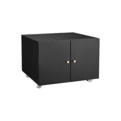 26" Office Furniture Copier Cabinet 2 Door Steel Copier Stand Mobile Pedestal File Printer Stand - Black