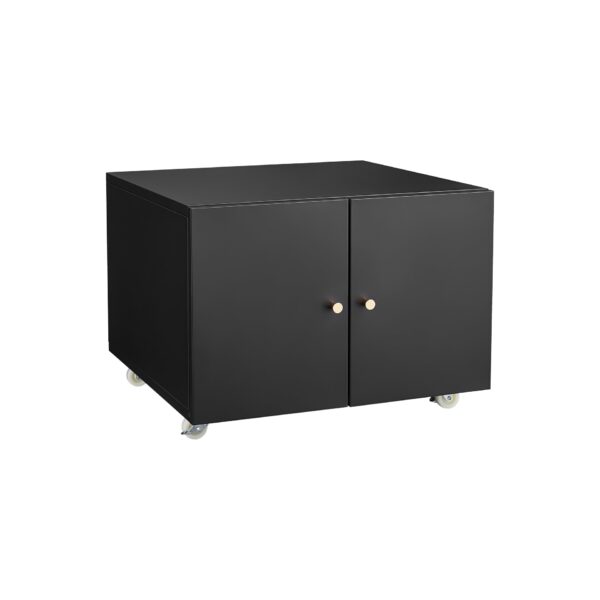 26" Office Furniture Copier Cabinet 2 Door Steel Copier Stand Mobile Pedestal File Printer Stand - Black