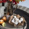 Velvety Pumpkin In Mesh Bag, Bag / 12, For Holiday Harvest Festival Fall Festival & Thanksgiving (Set of 4) - White - Image 6