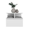 Floating Nightstand Wall Mounted With Single Drawer And 2 Tier Shelf - White - Image 6