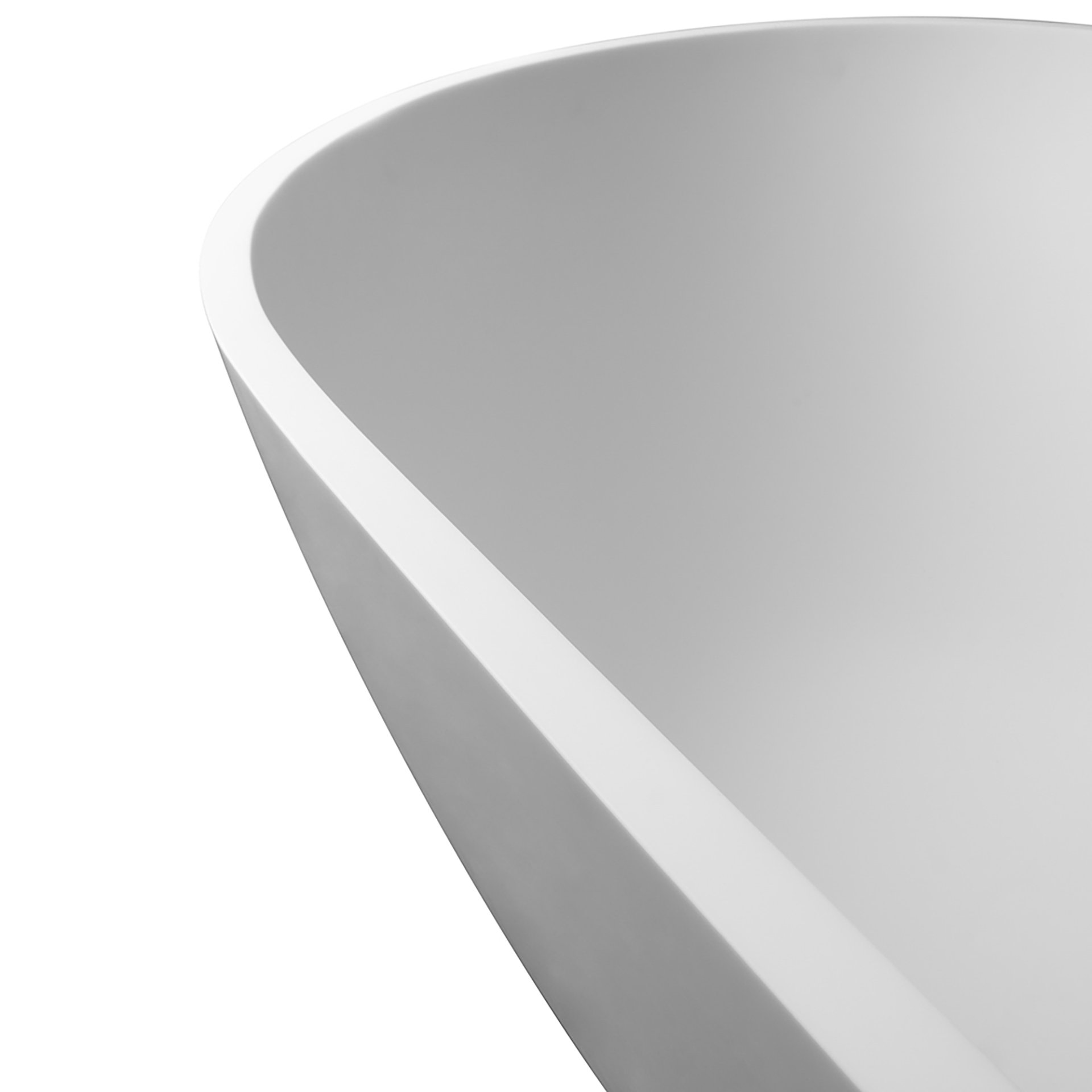 Small Size Stone Resin Solid Surface Oval Shape Freestanding Bathtub For The Bathroom - Matte White - Image 12