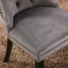 Nikki - Modern, High-End Tufted Solid Wood Contemporary Velvet Upholstered Dining Chair With Wood Legs Nailhead Trim (Set of 2) - Gray - Image 10