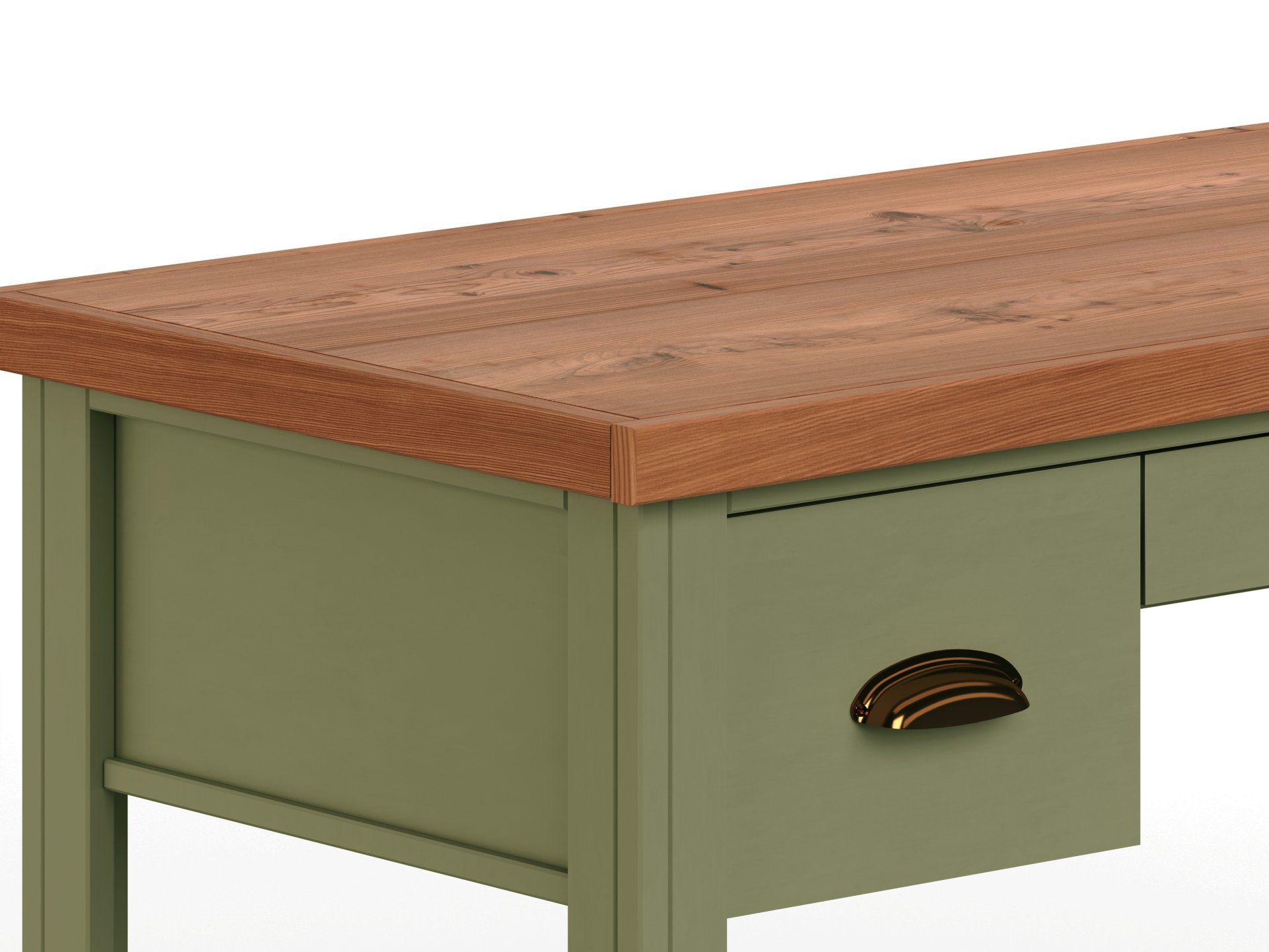 Vineyard - Writing Desk - Sage Green And Fruitwood - Image 6