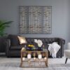 Metal Decorative Wall Art With Frame, Wall Decor For Living Room (Set of 3) - Gold - Image 3