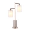 Cannes - Contemporary Table Lamp - Nickel / White - Image 2