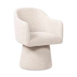Marcy - Swivel Upholstered Dining Arm Chair - Simple Gray