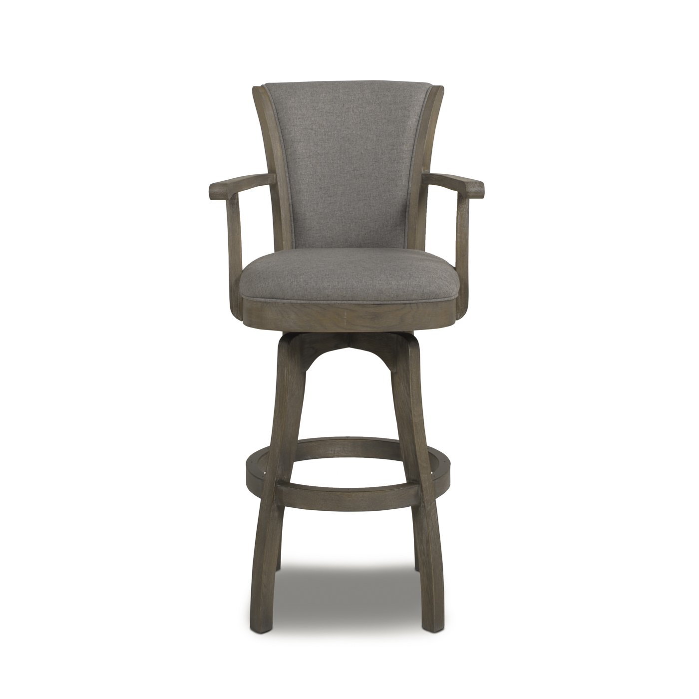 Williams - Swivel Bar Stool With Armrests - Heathered Gray - Image 12