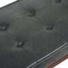 Pierce - Mid Century Ottoman Bench - Distressed Black - Image 2