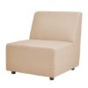 Cleo - Modular Upholstered Deep Seating Patio Armless Chair Axroma Olefin - Almond Beige - Image 7