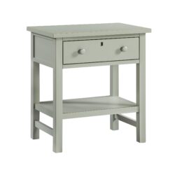 Finley - 1 Drawer Storage Nightstand - Antique Gray
