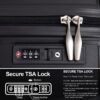 Expandable Hardshell Suitcase Double Spinner Wheels Pp Luggage Sets Lightweight Durable Suitcase With Tsa Lock, 3 Piece Set (20/24/28) - Black - Image 3