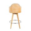 Ahoy - Contemporary Fixed Height Counter Stool With Swivel With Round Footrest (Set of 2) - Natural / Cream - Image 5