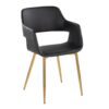 Margarite - Contemporary Dining / Chair (Set of 2) - Gold / Black - Image 2