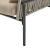 Modern Iron Lounge Chair Set With Rope Weave And Plush Cushions For Indoor Outdoor Relaxation - Beige / Gray - Image 15