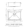 Modern 28" Drop In Kitchen Sink With Single Bowl In Durable 16 Gauge Stainless Steel - Brushed Nickel - Image 3