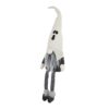 Sitting Gnome With Ghost Hat, For Halloween Decor - Black White - Image 3