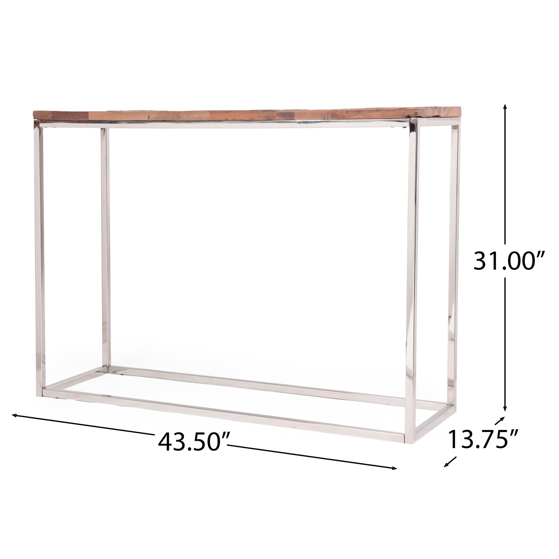 Console Table - Brown / Silver - Image 3