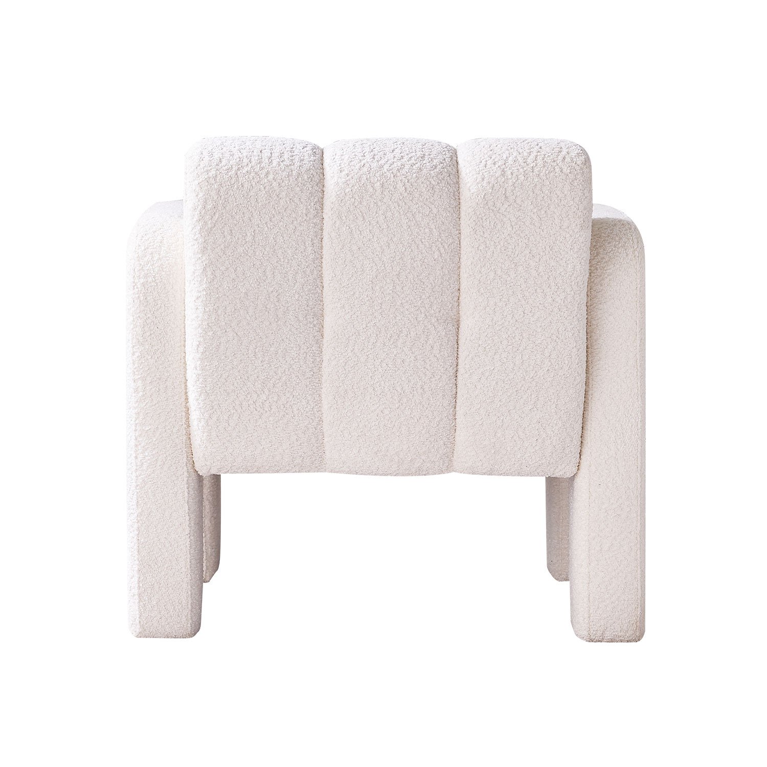 31.10" Wide Boucle Upholstered Accent Chair - Beige - Image 7