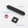 Premium 8" Ceiling Mounted Shower Arm With Flange In Stainless Steel - Matte Black - Image 8