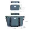 3 Piece Set (18/Travelbag/Toiletry Bag), Softshell Suitcase Spinner Wheels Terylene Polyester Luggage Sets Carry On Suitcase Luggage Lightweight Durable Suitcase - Dark Green - Image 11