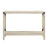 Modern Farmhouse X Entry Table With Lower Shelf - White Oak - Image 2