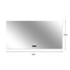 Frameless Bathroom Mirror With Light, LED Backlit, Tri Color Dimming, Anti Fog, Smart Sensor - Silver - Image 3