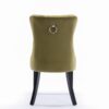 Nikki - Modern, High-End Tufted Solid Wood Contemporary Velvet Upholstered Dining Chair With Wood Legs Nailhead Trim (Set of 2) - Olive Green - Image 7
