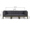 Oana - Contemporary 3 Piece Sofa Set With Water Resistant Cushions - Dark Gray - Image 3