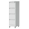 4 Drawer Metal Locking Vertical File Cabinet With Wheels Heavy Duty Lockable Storage For Home & Office - Brushed Nickel - Image 13