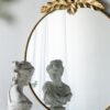 Large Round Wall Mirror With Metal Frame, Circle Accent Mirror For Living Room Bedroom Entryway - Gold - Image 5