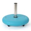 Stylish Round Wheelie - Umbrella Base With Stainless Steel Holder - Teal Concrete - Image 9