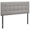 Full Size Bed Headboard Only, Upholstered, Transitional - Gray - Image 2