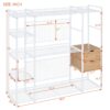 Open Style Wardrobe With Hanging Rails, Shelves And Drawers - White - Image 4
