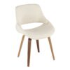 Fabrico - Mid-Century Modern Dining / Chair (Set of 2) - Walnut / Cream - Image 2