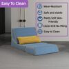 Three In One Folding Sofa, Convertible Bed, Easy To Carry Outdoors, Suitable For Living Room, Bedroom, Lounge, Outdoor - Blue - Image 11