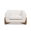 Alpine - Sherpa Arm Chair - Ivory White - Image 10