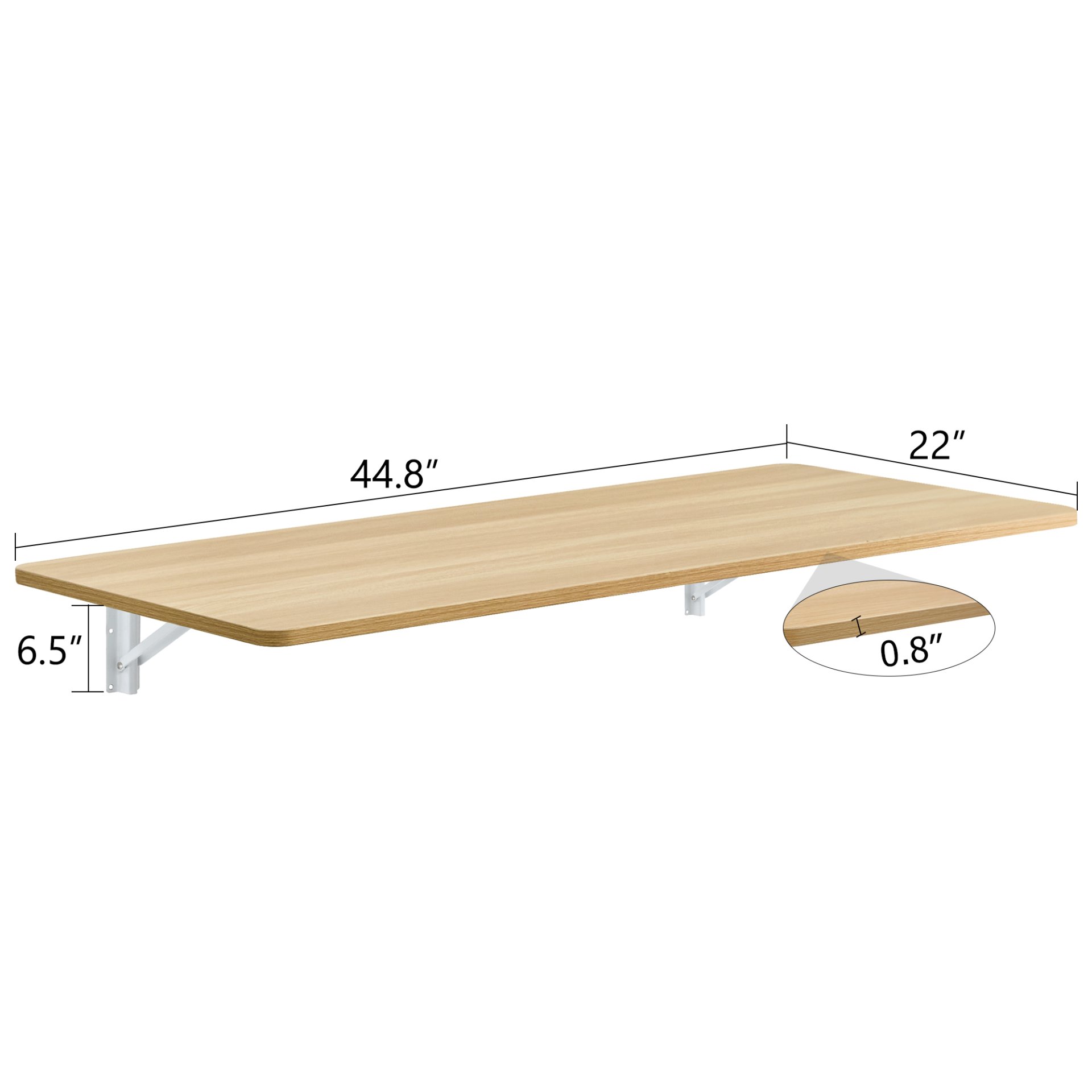 Laundry Room Folding Table Wall Mounted, Folding Table For Small Spaces, Fold Down Desk, Workbench, Addition To Garage & Shed - Burly Wood - Image 3