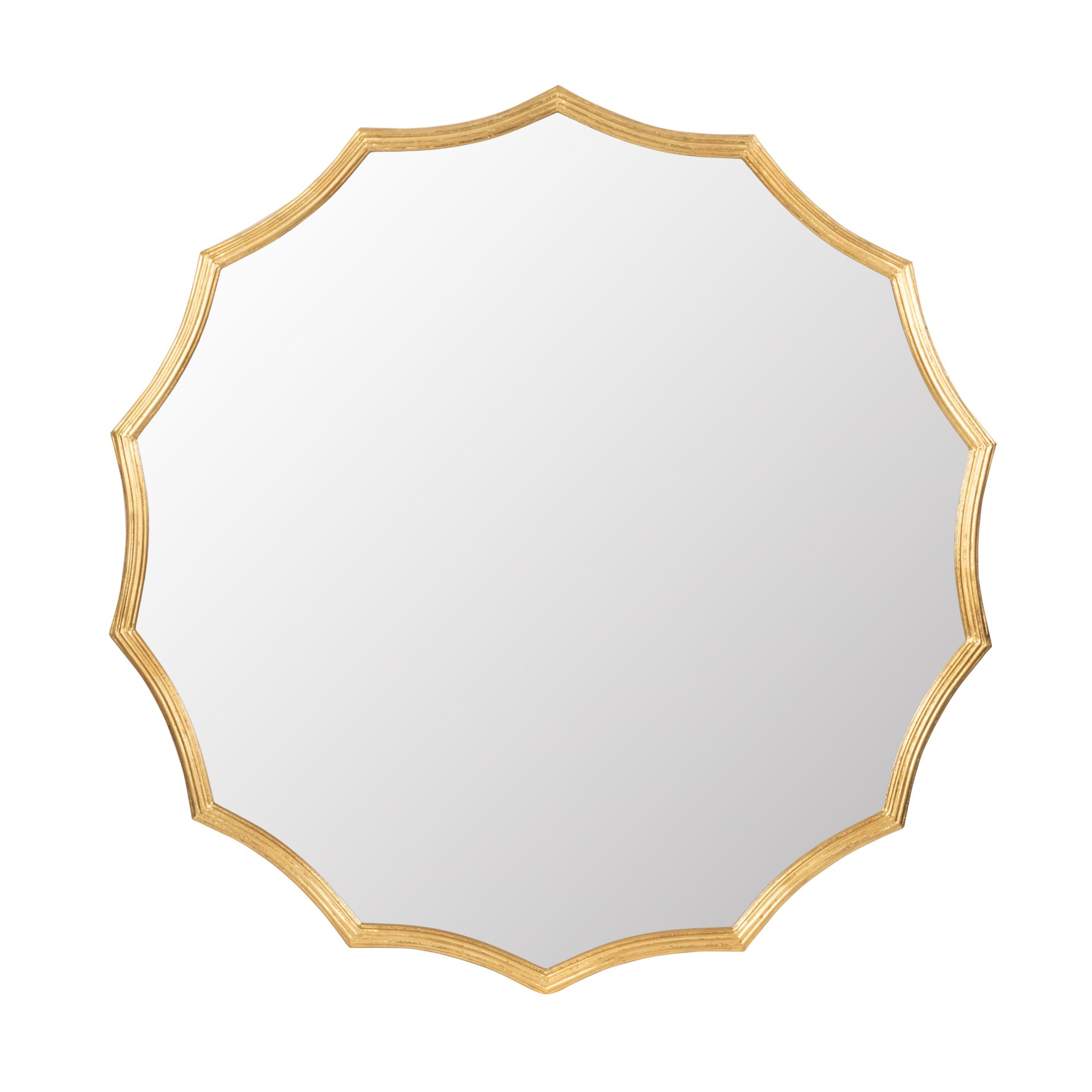 Round Sunburst Wall Mirror With, Wall Decor Mirror For Entryway Bedroom Living Room - Gold - Image 2