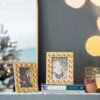 Vintage Photo Frame With Flower Design - Gold - Image 10