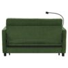 Convertible Loveseat Sofa Bed With Adjustable Backrest USB Ports Phone Holder Side Pockets Chenille - Green - Image 22