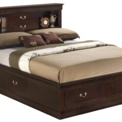 Louis Phillipe - Full Storage Bed - Cappuccino
