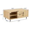Spider- Web Textured Modern Coffee Table Geometric Art And Practical Design - Natural Wood - Image 3