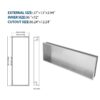 37" X 13" Stainless Steel Shower Niche With Leak Proof Design - Brushed Nickel - Image 3