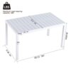 2 Pack Lounge Chair Set With Folding Square Table - Pale Green / White - Image 3