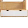 Twin Size Daybed With Storage Shelves And Lockers, Multi Functional Bed With Study Desk And Matching Stool - Natural - Image 12